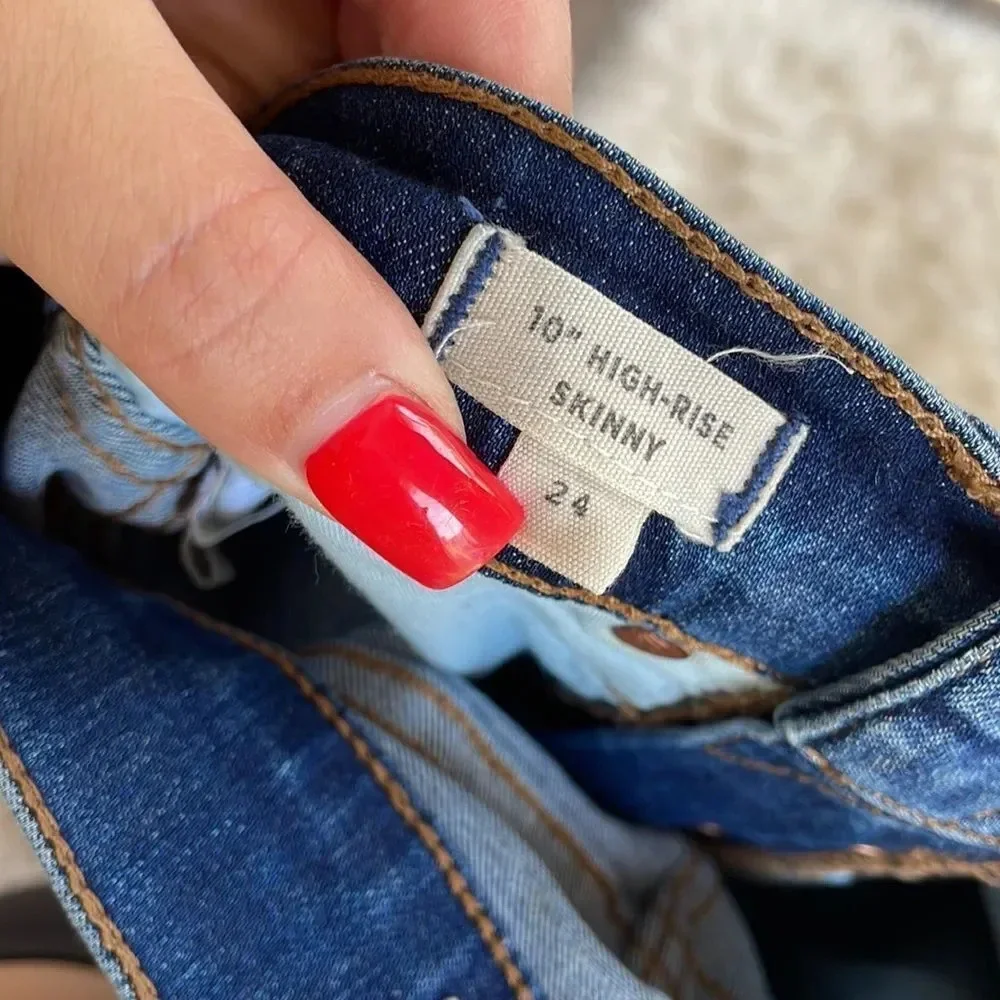 Madewell 10" High-Rise Skinny Jeans: Drop-Hem Edition - Picture 5 of 10